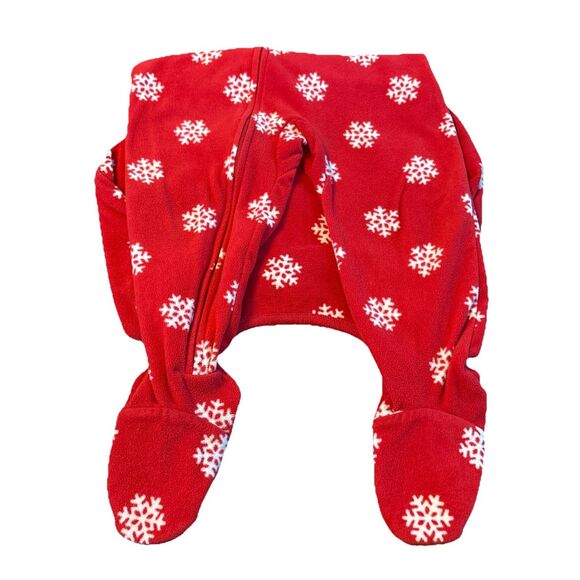 Carter’s Just One You Toddler Girls Red Reindeer Fleece Sleeper Pajamas Size 2T - Picture 3 of 8